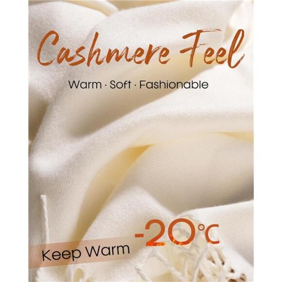 FURTALK Winter Scarf for Women Pashmina Shawl Wraps Cashmere Feel Warm Fashion - Picture 2 of 7